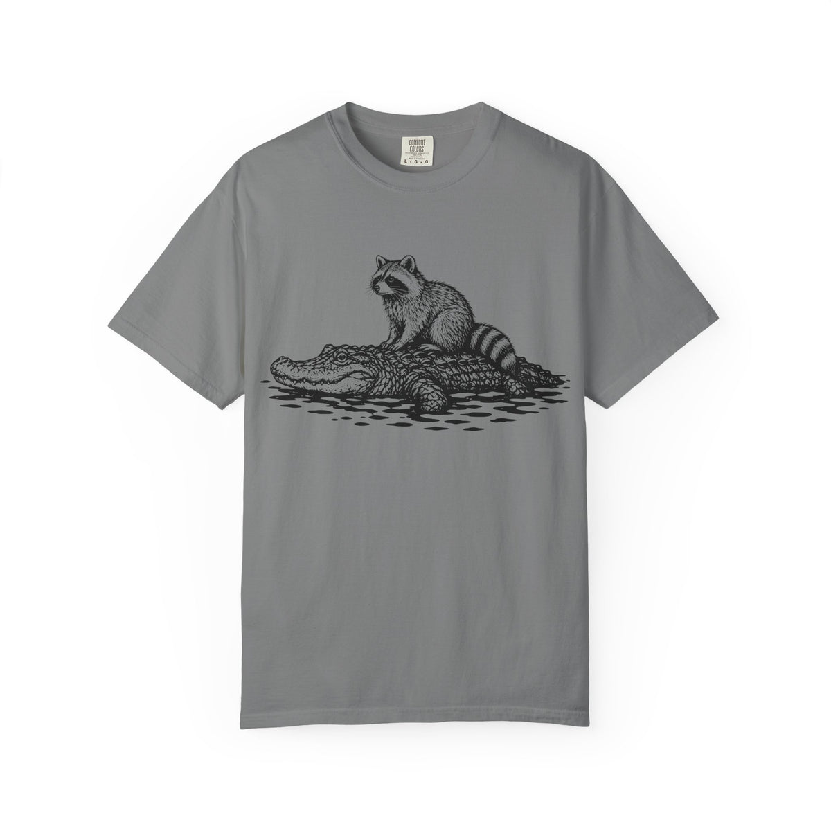 Funny Raccoon And Crocodile T-Shirt