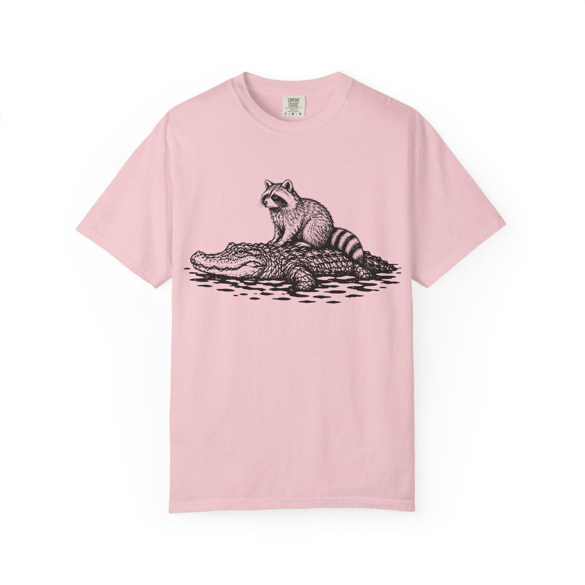 Funny Raccoon And Crocodile T-Shirt
