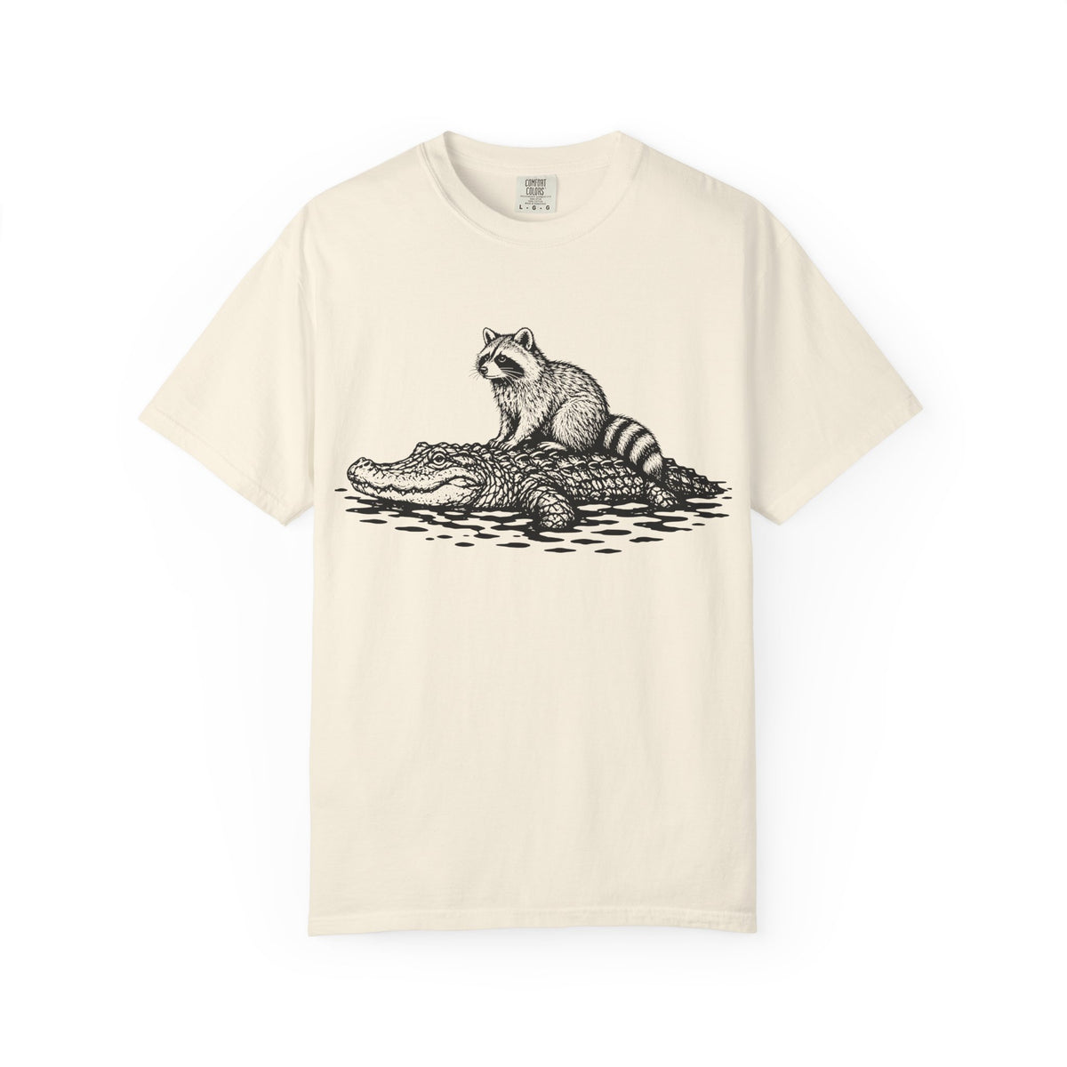 Funny Raccoon And Crocodile T-Shirt