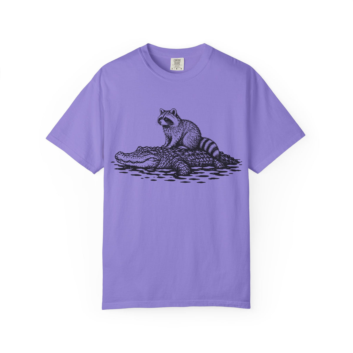 Funny Raccoon And Crocodile T-Shirt