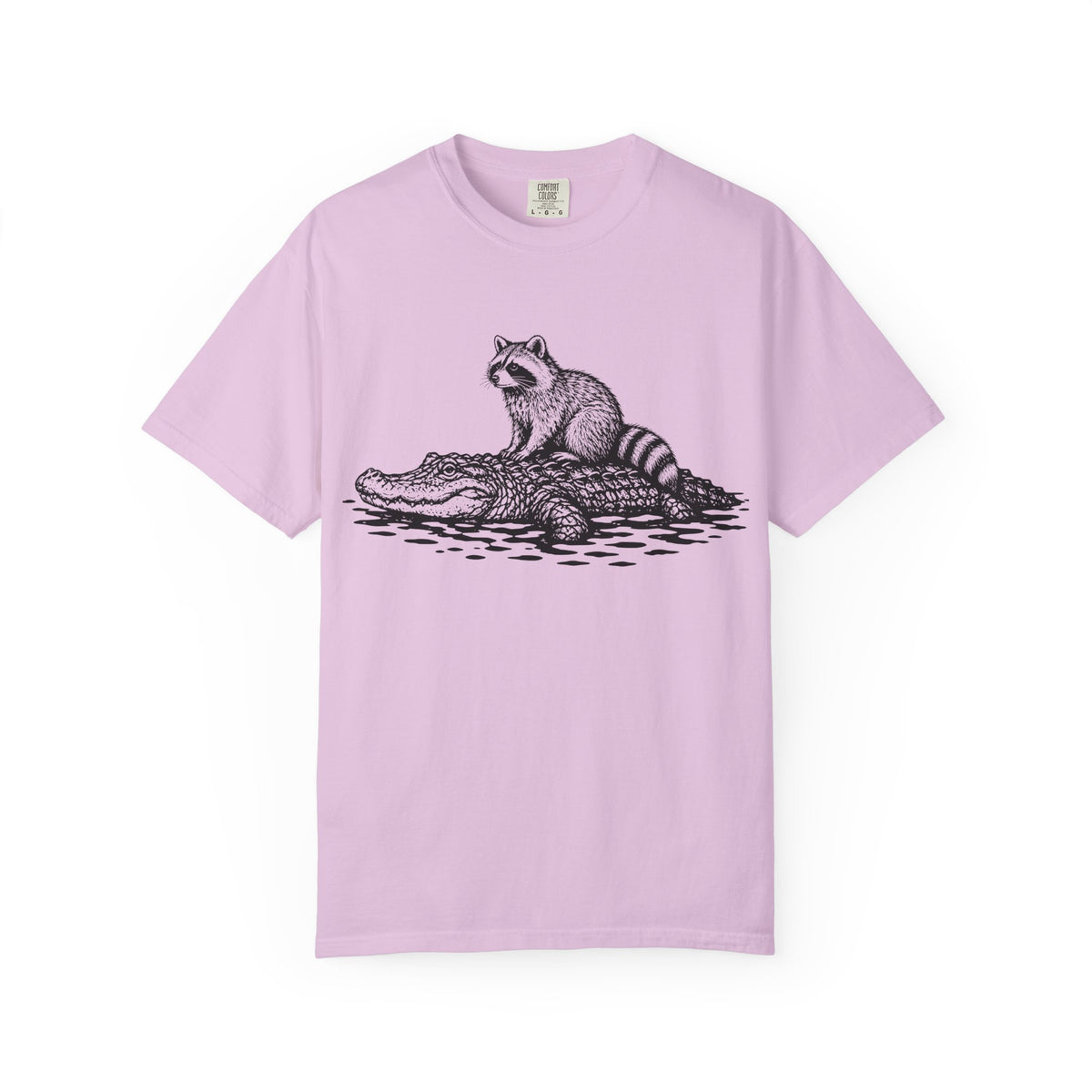 Funny Raccoon And Crocodile T-Shirt