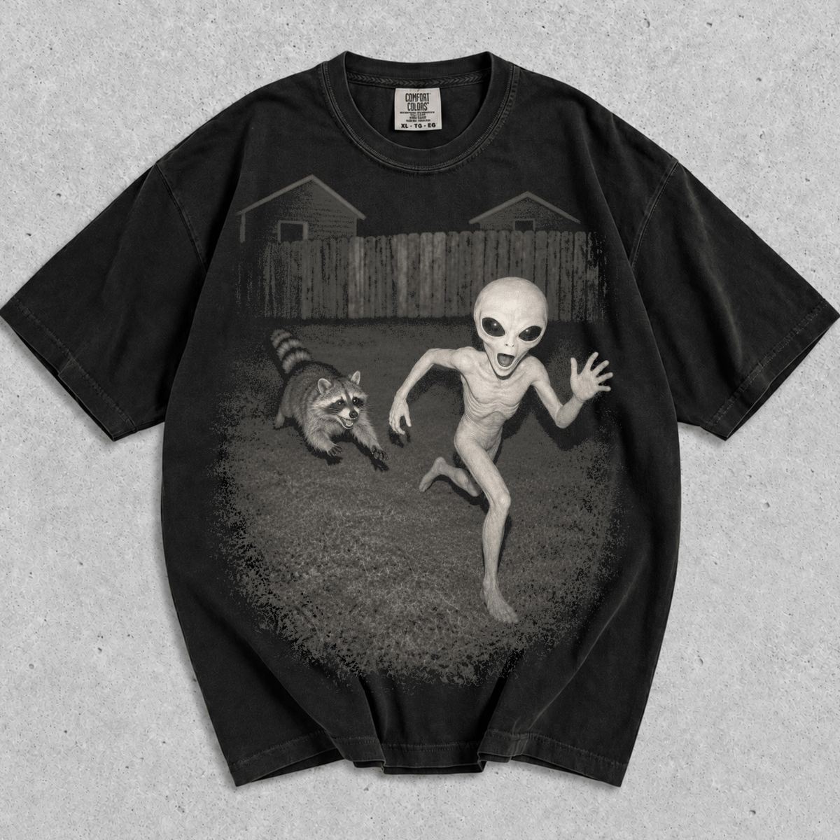 Alien Shirt, Funny Raccoon Graphic Tee