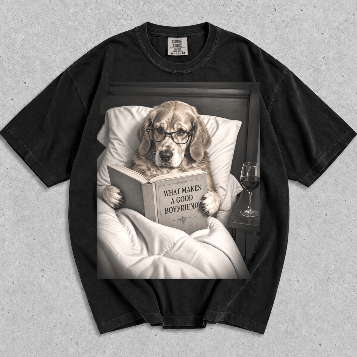 Basset Hound T-Shirt Funny Dog Reading Shirts