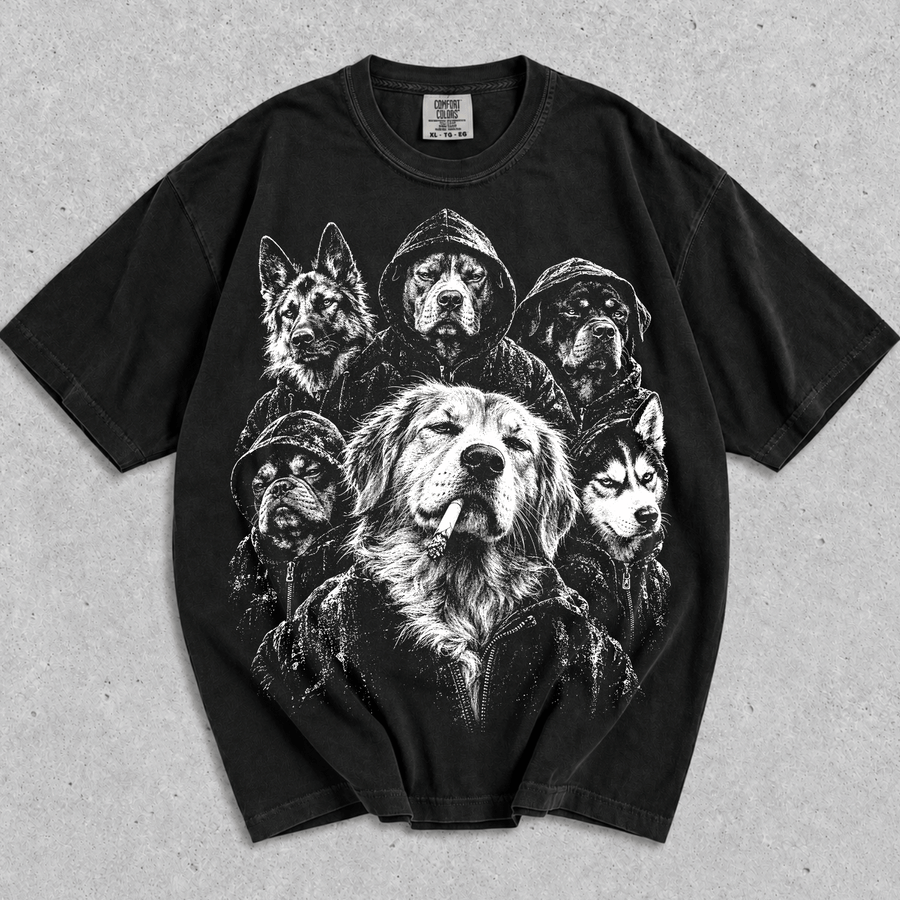 Funny Gangster Dogs T-Shirt