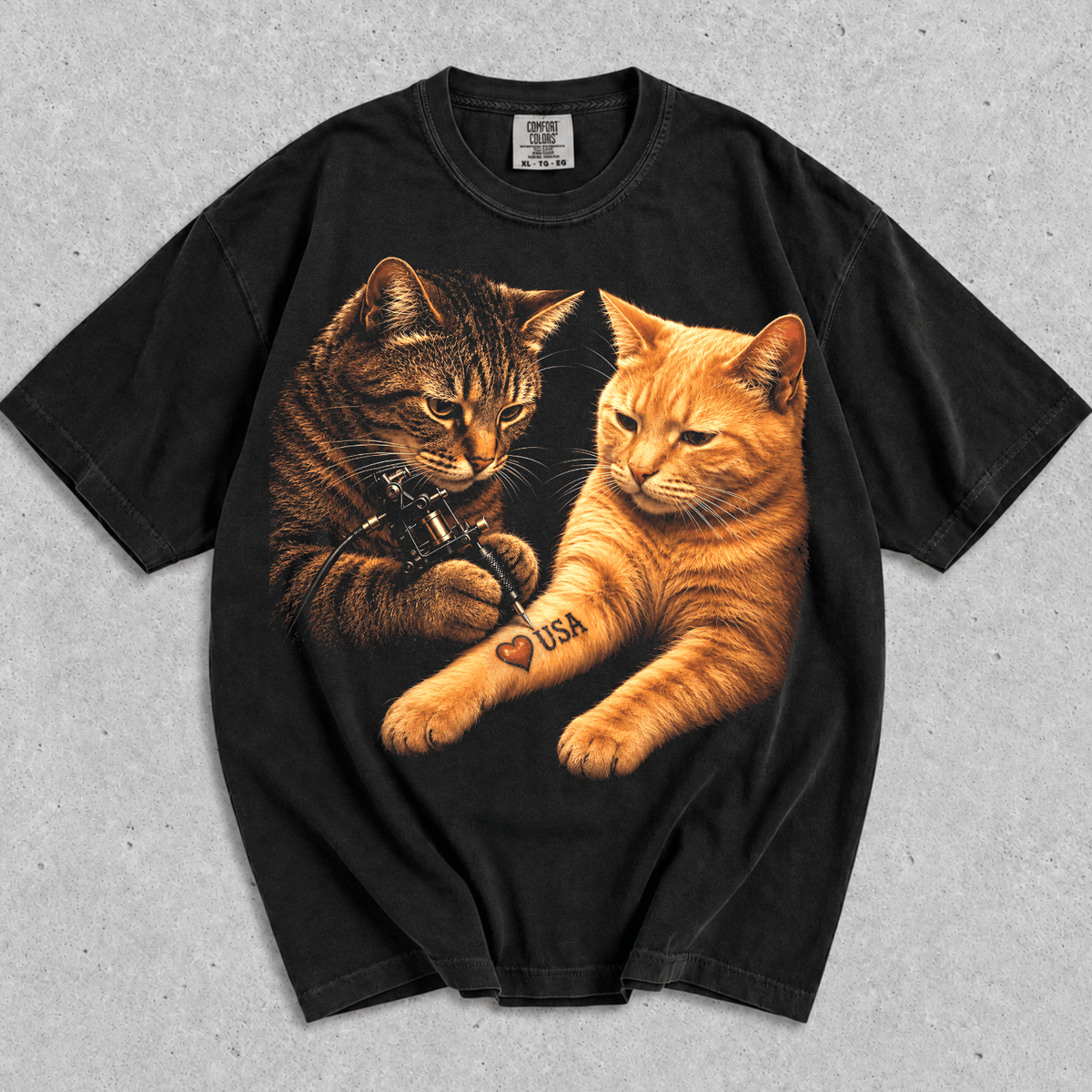 Funny Tattoo Cat T-Shirt