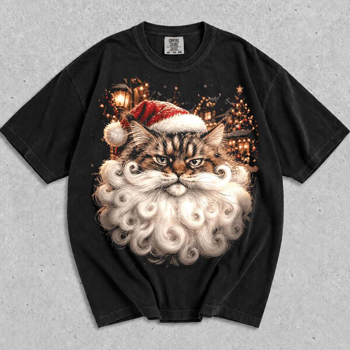 Santa Cat Christmas T-Shirt