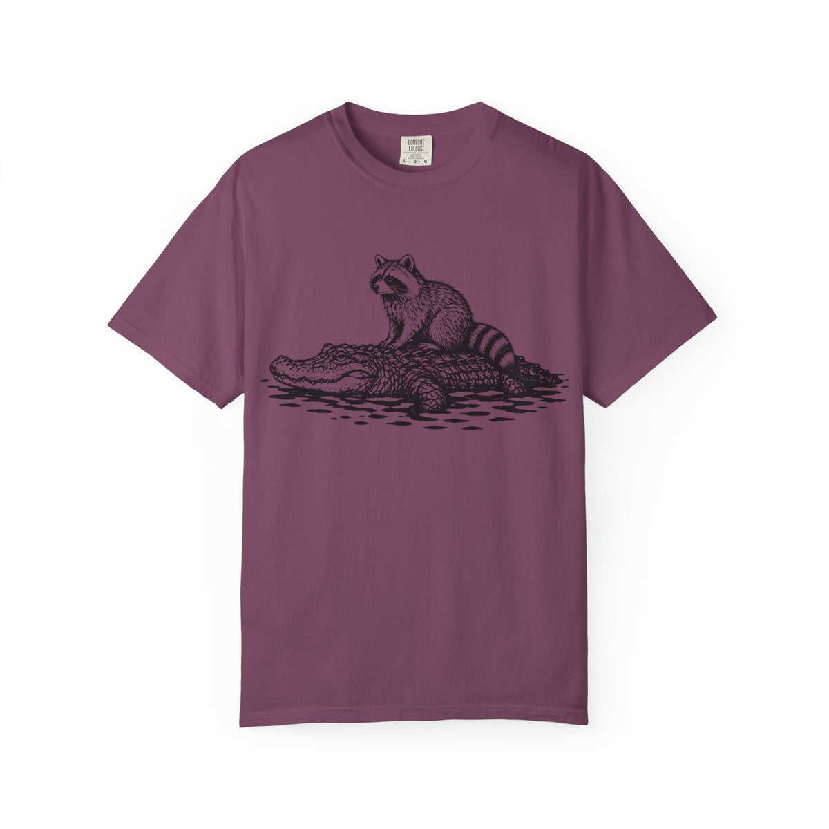 Funny Raccoon And Crocodile T-Shirt