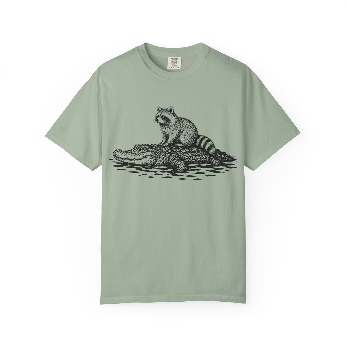 Funny Raccoon And Crocodile T-Shirt