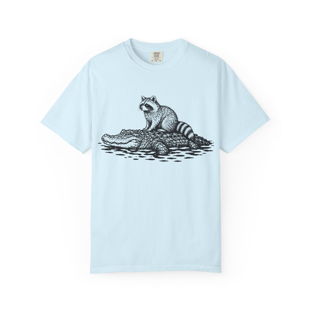 Funny Raccoon And Crocodile T-Shirt
