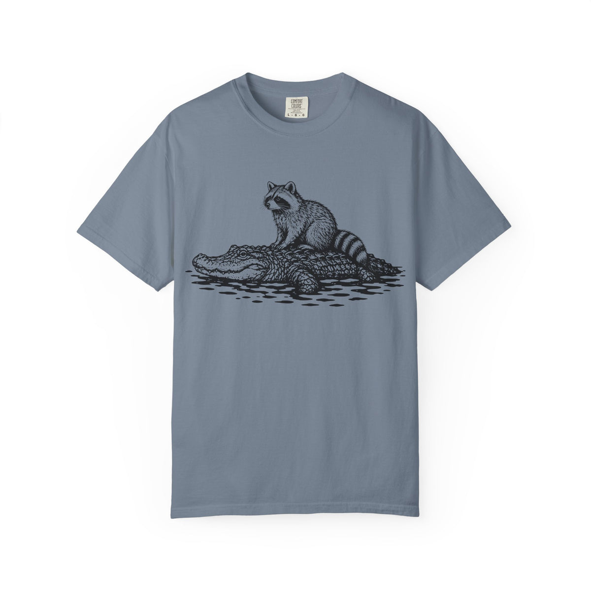 Funny Raccoon And Crocodile T-Shirt