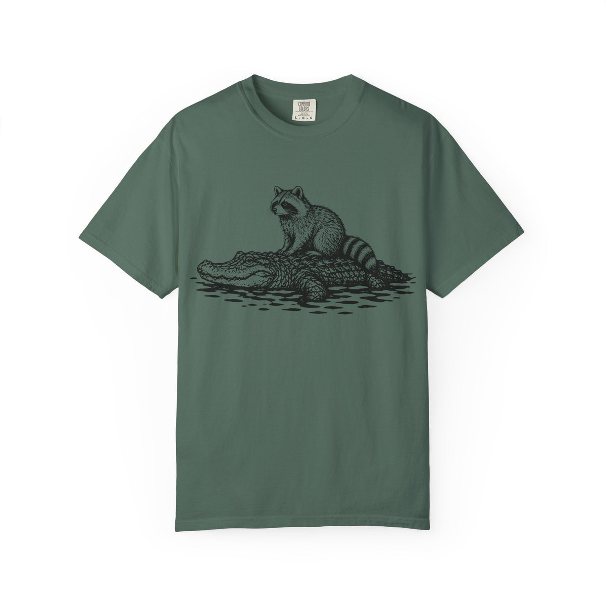 Funny Raccoon And Crocodile T-Shirt