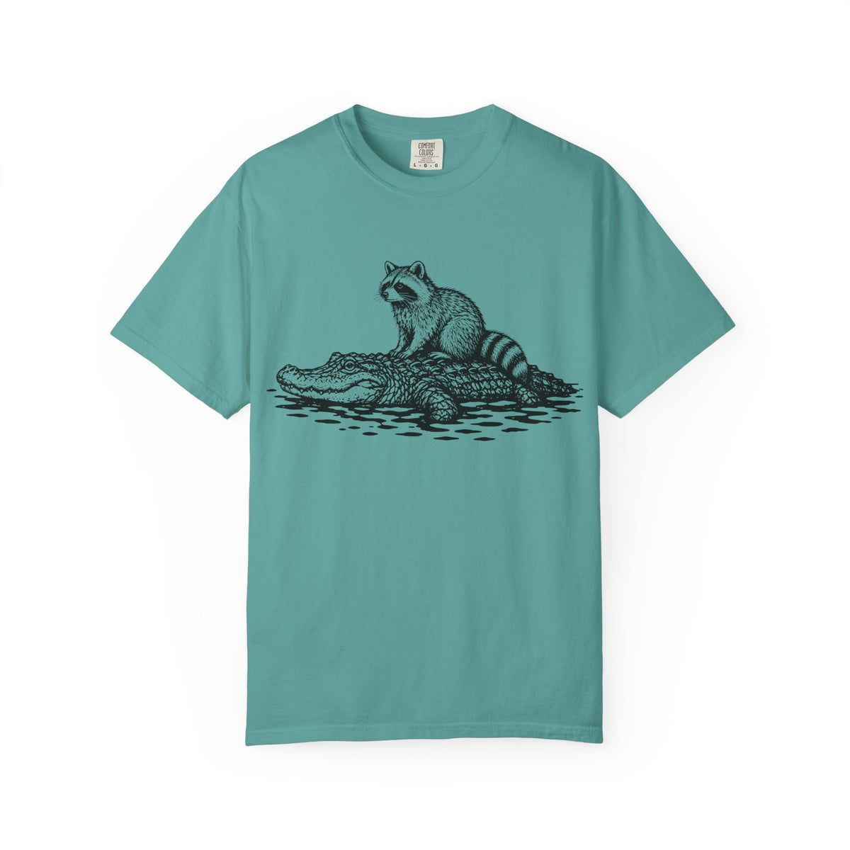 Funny Raccoon And Crocodile T-Shirt